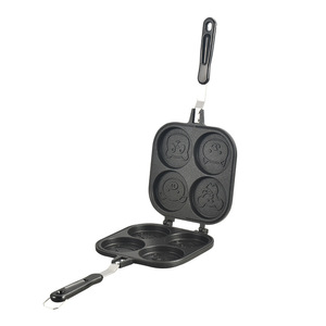 Square Wheel Pancake Pan 4 Holes Animal Design Non Stick Breakfast Frying Pan - Product Image 5