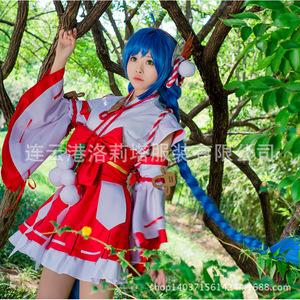 Women's Kimono Cosplay Costume Da Qiao Skin Red Polyester Fiber Game Anime Role Playing Outfit Spring 2023 - Product Image 5