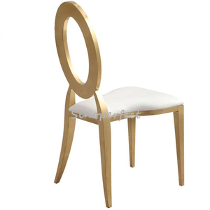 Hot Style Oval Back <b>White</b> Gold Stainless Steel <b>Chairs</b> for Wedding Reception Events Banquet Dinner <b>Chair</b> Design - Product Image 1