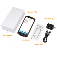 Dispositivo de escáner PDA Android portátil Almacén Lector de código de barras QR Terminal 2D Escáner de código de barras PDA 4G64G