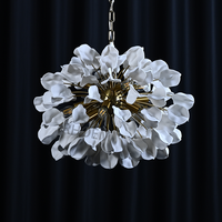 Lustre en céramique Lunaria pour escalier, lustre pour salon, villa, luminaire suspendu, décoration d'éclairage de luxe pour la maison