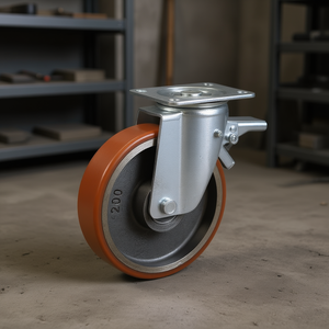 Roue Ttake avec noyau en fonte, frein pivotant, série lourde, 200 mm - Product Image 3