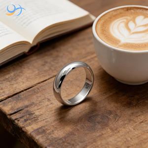 Bague de mariage unisexe confortable pour couple |   Bague de promesse gravable pour mariage, fiançailles et anniversaire - Product Image 4