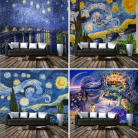 Vente en gros Papier peint mural 3D Peinture à l'huile numérique Abstrait Rétro Peint à la main Floral Wall Cloth Non-Woven Waterproof