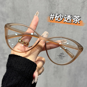Lunettes optiques Tr90 Cat Eye 38030 pour femmes, demi-cadre anti-lumière bleue, monture simple, taille moyenne, pour la vision de près - Product Image 4
