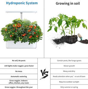 BA-HGS01 sistemi di coltivazione idroponica dell'interno della <span class=keywords><strong>luce</strong></span> crescente del giardino astuto domestico dell'interno della serra 12W con lo strato di bambù - Product Image 5