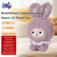 Jopark ODM Creativo e Carino Gatto Nero Seduto AI Peluche con Chat GPT, Grande Modello con Occhi LED, Può Parlare, Giocattolo AI Multifunzionale