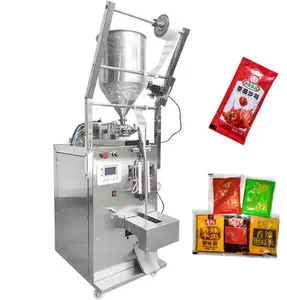 Novo design máquina de enchimento e embalagem de saquinhos de manteiga de amendoim e mel máquina de embalagem de leite condensado pasta de chocolate