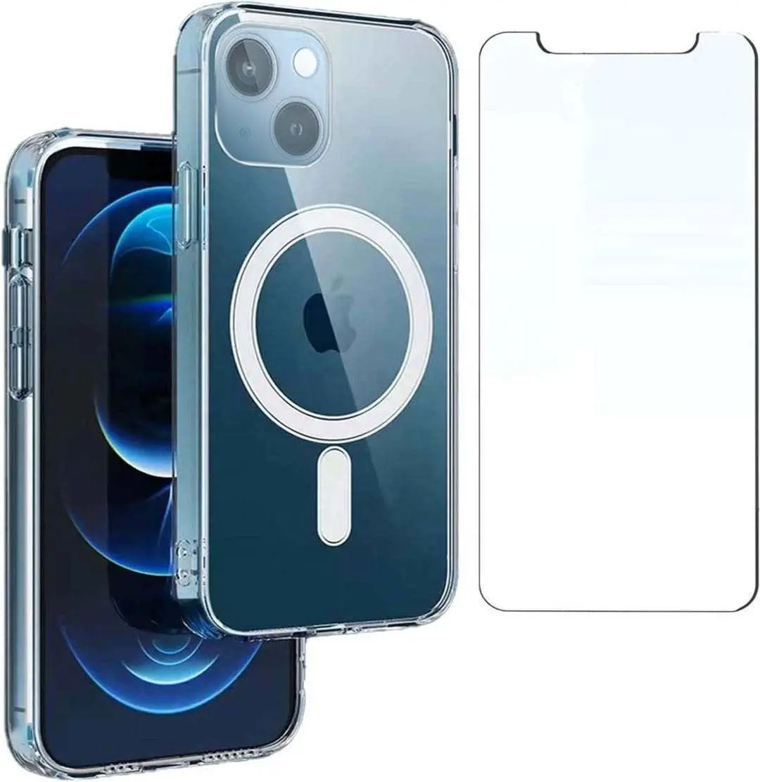 Shockproof tpu pc magesafe transparent Magnetic Clear phone case For iPhone 12 Case 13 for iPhone 14 cover