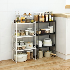 Estante de almacenamiento apilable para el hogar, estantería para especias, artículos de cocina - Product Image 5