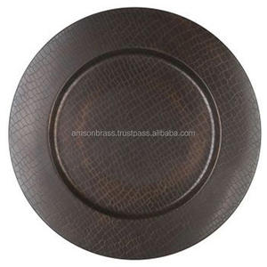 Fabricant et grossiste Assiette de chargeur en métal et fer gaufré Assiette de chargeur décorative en métal Assiettes de vaisselle en fer - Product Image 2