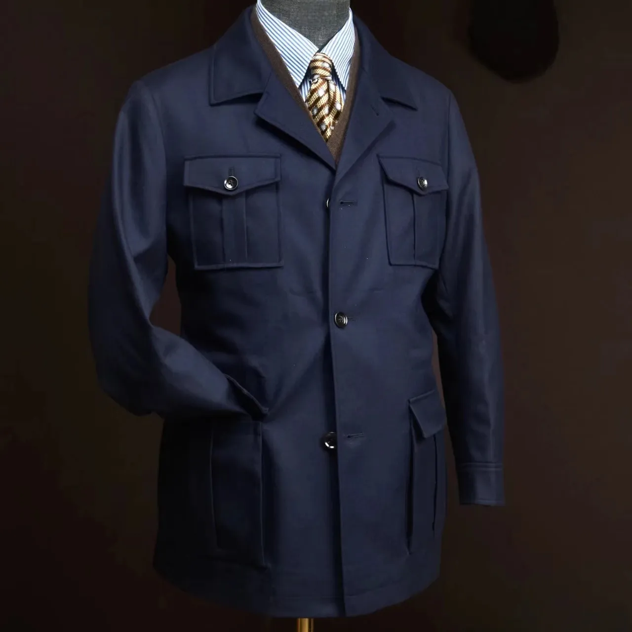 2024 Bosha Men's Suit Latest Design with Turn-Down Collar Custom Dyed Jackets and Coats for Men Features Button Decoration