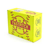 Boîte d'expédition en carton ondulé personnalisée pour l'emballage d'abonnements d'équipements de softball Fastpitch, boîte d'expédition pour colis postaux, emballage de vente au détail