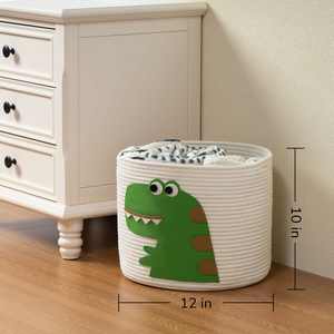 Cuerda tejida dinosaurio bebé cesta de regalo recién nacido plegable venta al por mayor caja de almacenamiento de ropa cajas de almacenamiento de ropa - Product Image 5