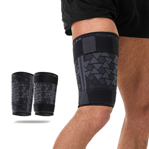 Manchon de compression en nylon tricoté sur mesure pour la jambe, avec sangles, pour la protection des cuisses et le soutien des tibias - Product Image 1