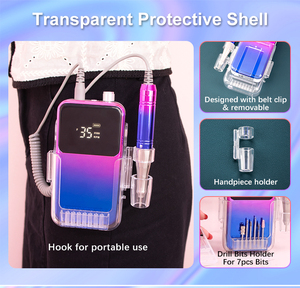 2025 prix de gros compétitif <span class=keywords><strong>65W</strong></span> perceuse à ongles sans fil Rechargeable Portable e-file fraisage <span class=keywords><strong>ponceuse</strong></span> Machine Salon plastique - Product Image 3