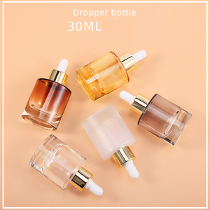 Chai Nhỏ Giọt Vai Phẳng Đáy Tròn Mờ Trong Suốt 50Ml 30Ml 15Ml Chai Serum Mỹ Phẩm Thủy Tinh Sang Trọng - Product Image 2