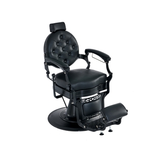 Modern Men's Oil Head Barber Chair Heavy-duty Hydraulic Pump Leather Seat Reclining Rotating Lift Folding <b>Footrest</b> For Barber - Product Image 4