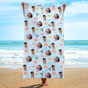 Toallas de Playa de Microfibra para Niños, Poncho con Capucha, Paño de Terry Personalizado, Bonito, Princesa del Mar - Product Image 2