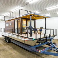 Bateau ponton en aluminium Kinocean de 36 pieds à construire soi-même avec salon à vendre
