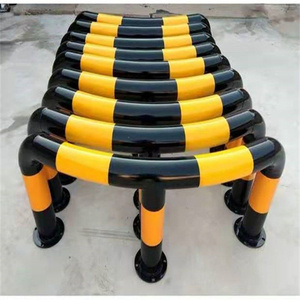 उच्च गुणवत्ता विश्वसनीय पीला काले रंग सड़क की ओर बाधाओं बढ़त संरक्षण क्रैश बैरियर - Product Image 6