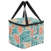 Sac à lunch isotherme personnalisé avec imprimé floral corail tropical pour le transport des aliments
