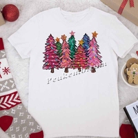 Design d'arbre de Noël Hotfix personnalisé Vinyle DTF imprimé thermocollant lavable pour la technique Hotfix