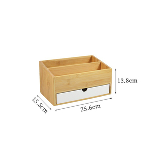 Bamboo Cosmetic <strong>Storage</strong> <strong>Box</strong> with Drawer &amp; Dividers Desktop Organizer for Jewelry, Aromatherapy, Hair <strong>Ties</strong> &amp; Skincare Products - Product Image 3