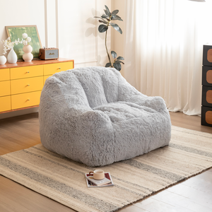 Fauteuil <span class=keywords><strong>pouf</strong></span> géant en fourrure PV, rempli de mousse, grand <span class=keywords><strong>pouf</strong></span> pour salon, meubles d'intérieur confortables pour adultes et enfants - Product Image 2