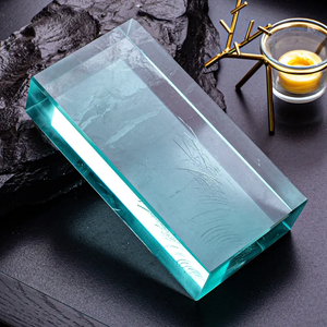 Bloc de verre ignifuge et imperméable de couleur unie pour la décoration de cuisine, entrée, bâtiment, hôtel, cloison murale, comptoir de bar - Product Image 6