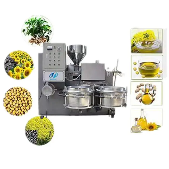commercial automatic sunflower cactus castor bean cotton canola flax soybean corn seed peanut oil extraction machine