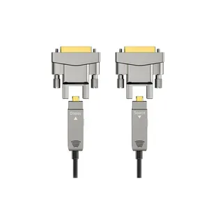 Expansor de fibra DVI a DVI Extraíble HDMI 4K 2,0 fibra activa Cable HDMI multimedia chapado en oro