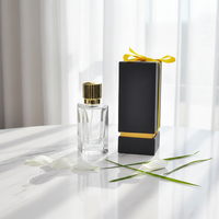 Vente en gros d'usine : flacon de parfum rectangulaire vide en verre 30ml 50ml 100ml avec boîte cadeau, faible MOQ