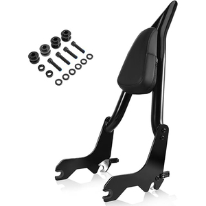 Detachable Black Sissy Bar Passenger Backrest Pad For Harley Davidson Street 500/750 & XL Models