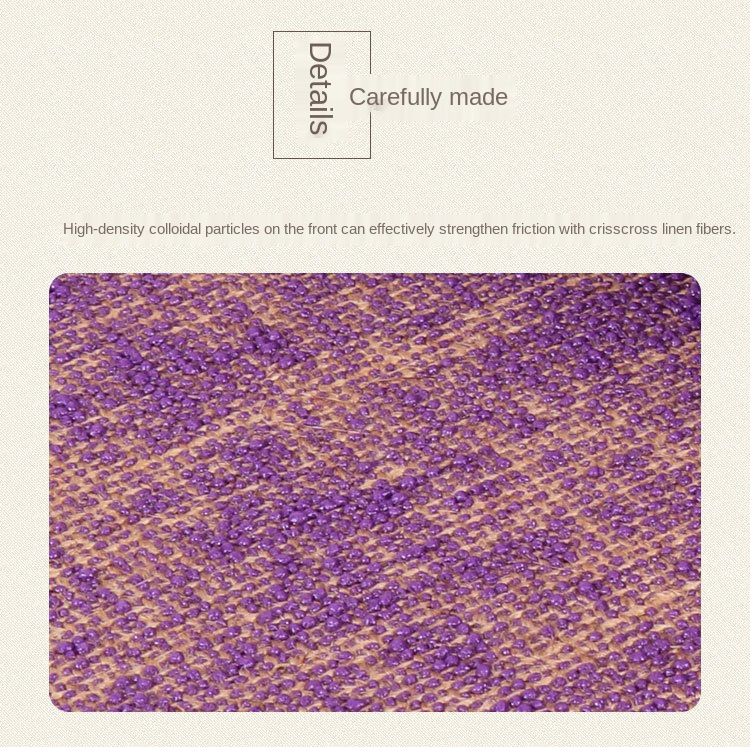 Shengde PVC Yoga Mat, Natural Fiber Hemp Jute Yoga Mat