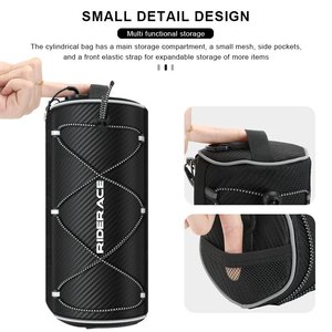 Sac de guidon circulaire RIDERACE pour vélo, sac à bandoulière portable, sac multifonctionnel pour cadre de VTT et vélo de route, pièce de vélo - Product Image 3