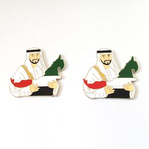 無料カビUAE飛行機形状UAE国旗年ザイードナショナルデーお土産ギフトピンブローチ - Product Image 5