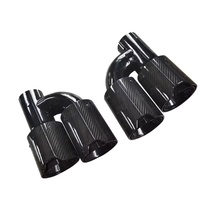Embouts d'échappement plaqués noir en Fiber de carbone de Type H Offres Spéciales pour BMW 525i 528i 530i G30 G31 OEM