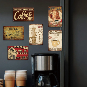 Targa in Metallo Vintage per Caffetteria 'Good Times Happen Over Coffee', Decorazione Retrò da Parete per Casa, Cucina, Bar, Ufficio, Regalo - Product Image 4