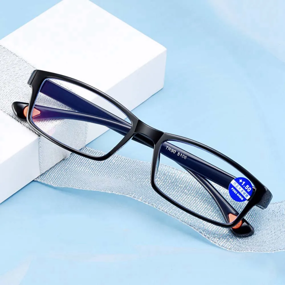 Kacamata baca Anti cahaya biru filter sinar Pria Wanita harga grosir plastik PC memblokir resep pembaca komputer