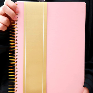 2026 Wire Binding Gold Metal Coil Paper Bound Hard Cover Spiral Ruled Notebook <strong>A4</strong> A5 <strong>Planner</strong> - Product Image 5
