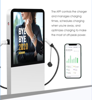 Écran publicitaire pour borne de recharge AC EV 14kW 22kW 44kW avec application de paiement en ligne et compteur intégré