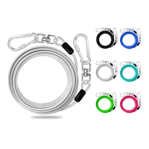 कुत्ते टाई आउट केबल: छोटे बड़े कुत्तों के लिए बाहर यार्ड-भारी शुल्क श्रृंखला के लिए नेतृत्व-आउटडोर कुत्ते की छलांग - Product Image 1