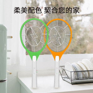 Raquette électrique anti-moustiques verte 500mAh rechargeable pour mouches et moustiques, usage domestique - Product Image 2
