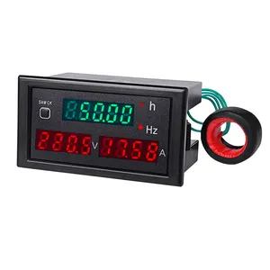 Digital Multimeter AC 80-300V 100A Tegangan Arus Listrik 45.00-65.00Hz Frekuensi Meter AC Volt Amp Tester Gauge Monitor LED Display