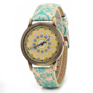 2021 New Arrival Ladies Porcelain Retro Strap Digital Dial belt Quartz Retro Women Watches