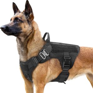 Verstellbares taktisches Hochleistungs-Hunde geschirrset mit Griff Neue Metalls chnalle No Pull Feature Robuste Nylon weste für Haustiere - Product Image 1