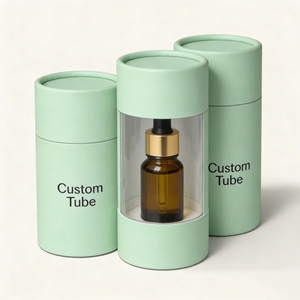 Cajas de Cartón Cilíndricas Personalizadas para Perfumes y Aceites Esenciales, Tubos de Papel Kraft Redondos para Empaque de Joyería con Ventana Transparente de PVC - Product Image 6