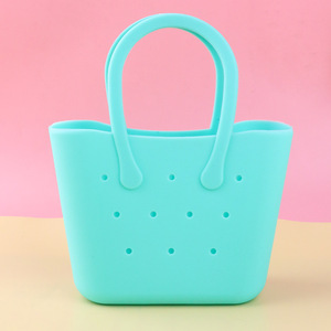 Sac à <span class=keywords><strong>clés</strong></span> en Silicone Compact léger pour enfants coloré poche plage téléphone portable stockage PVC doublure ouverte pour bricolage marche - Product Image 1