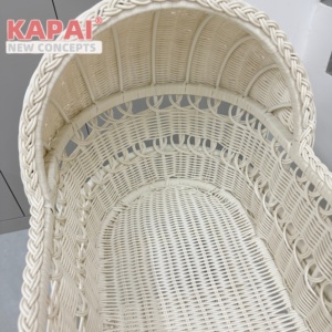 Berceau pour bébé en rotin vintage Kapai avec roulettes, style bohème, berceau en <span class=keywords><strong>osier</strong></span> fait main pour accessoires de photographie et décoration de chambre d'enfant - Product Image 5